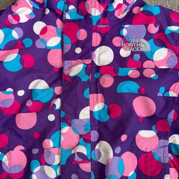 The North Face Toddler Girls 4T Winter Jacket – Purple Polka Dot Hooded Coat - Picture 4 of 4